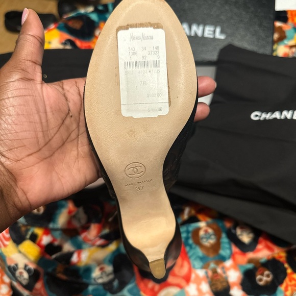 🖤🖤CHANEL 🖤🖤 NWT!! Black Quilted Slingback Heels - Picture 5 of 10